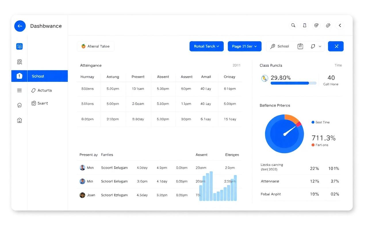 Attendance module preview with built-in AI